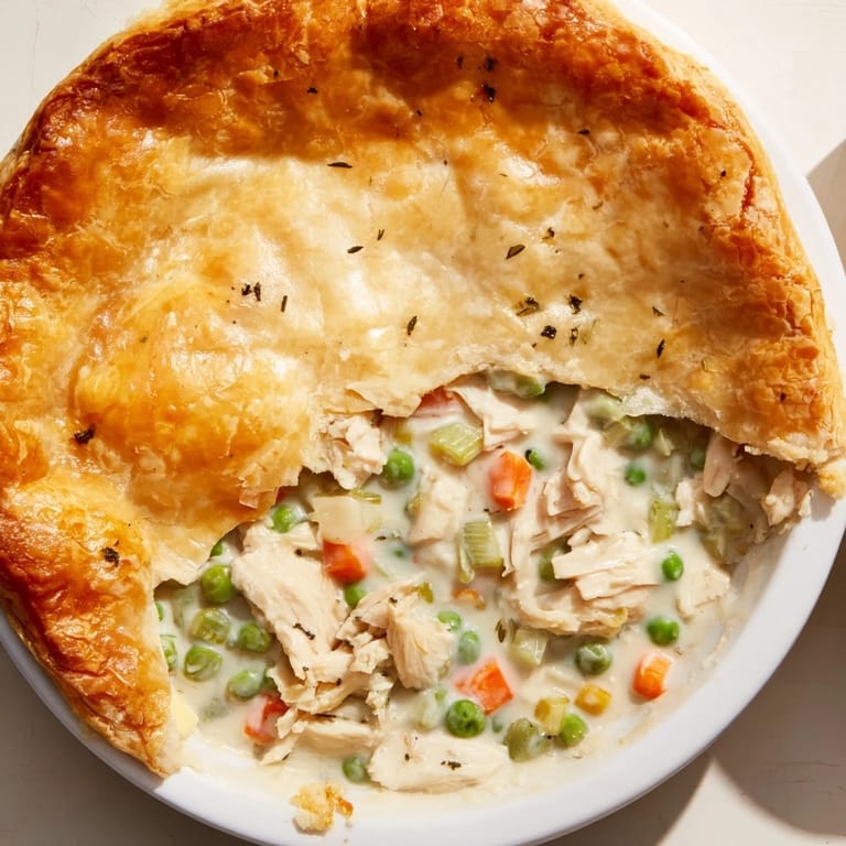 Savory Marry Me Chicken Pot Pie offers a delightful aroma, filled with chicken and vegetables, baked to perfection.