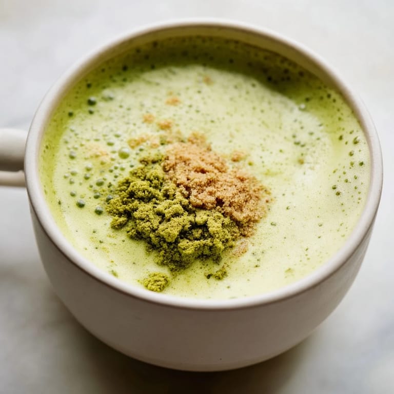 Warm Cinnamon Maple Oat Milk Matcha Latte: a delicious vegan drink recipe, perfect for a quick and easy treat.