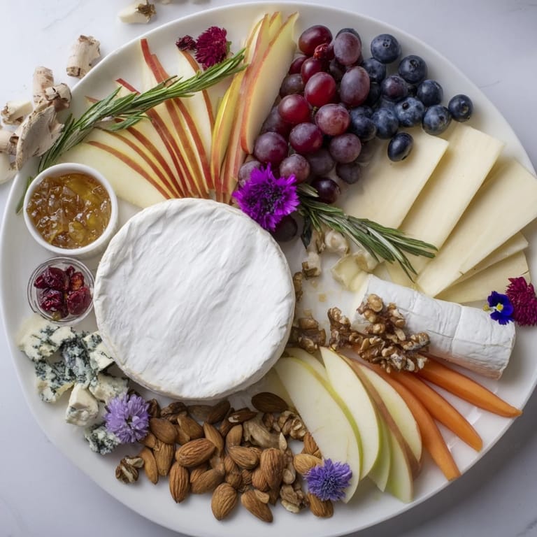 Vibrant Woodland Creature Cheese Platter, boasting a stunning array of cheeses, honey, and fig jam.