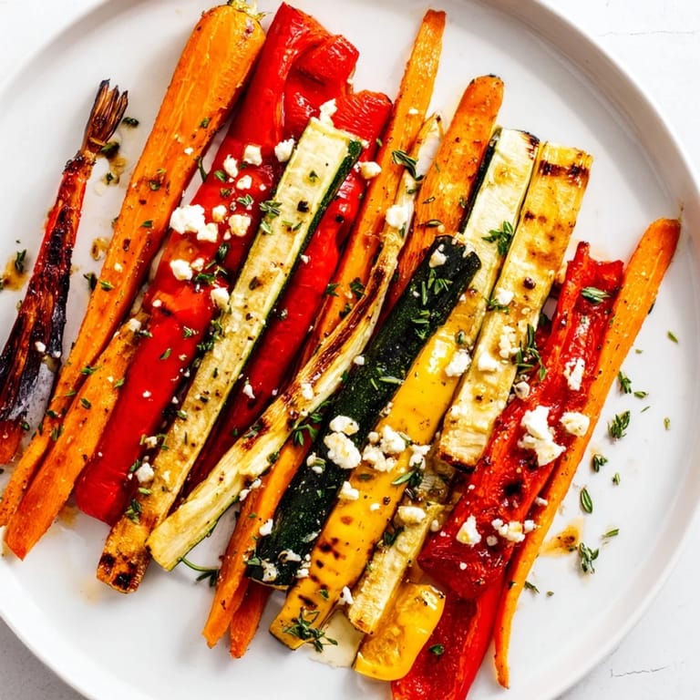 Warm, roasted Christmas Sleigh Veggie Rails, beautifully arranged and ready to be served.
