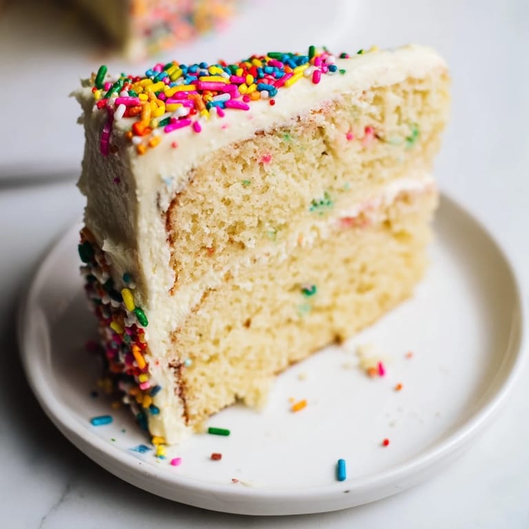 This sweet Happy Birthday Cake offers a rich taste, perfect for celebrating birthdays, beautifully layered.