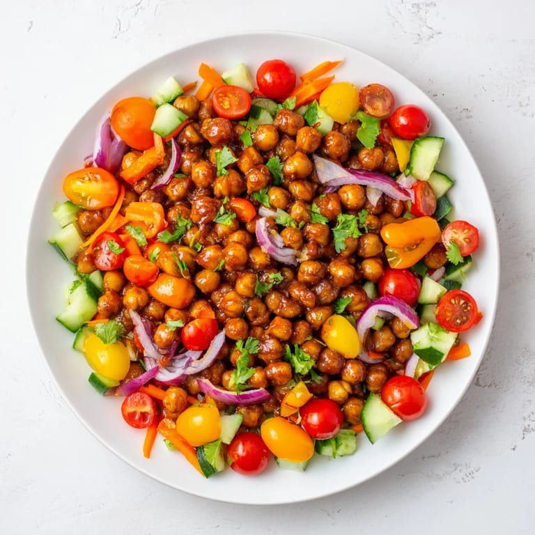 This delicious BBQ Chickpea Salad looks fantastic, perfect for a quick and healthy vegetarian meal.