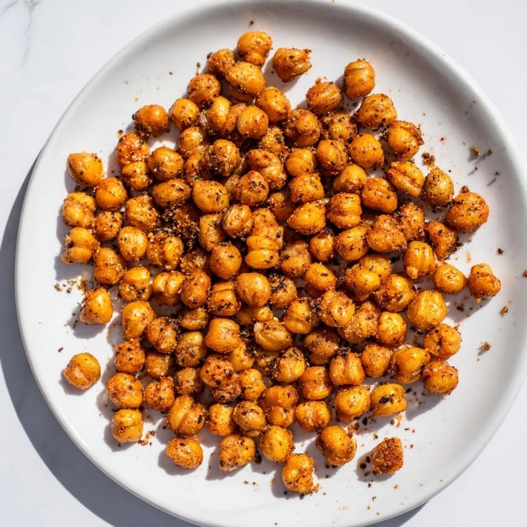 Crunchy baked Crispy Chickpea Snack with a flavorful blend of spices, great for snacking on.