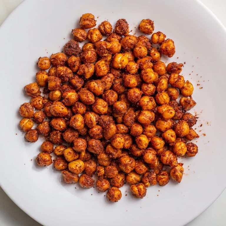 Vibrant image of crispy, seasoned Crispy Chickpea Snack, roasted to perfection, offering a delightful crunch.