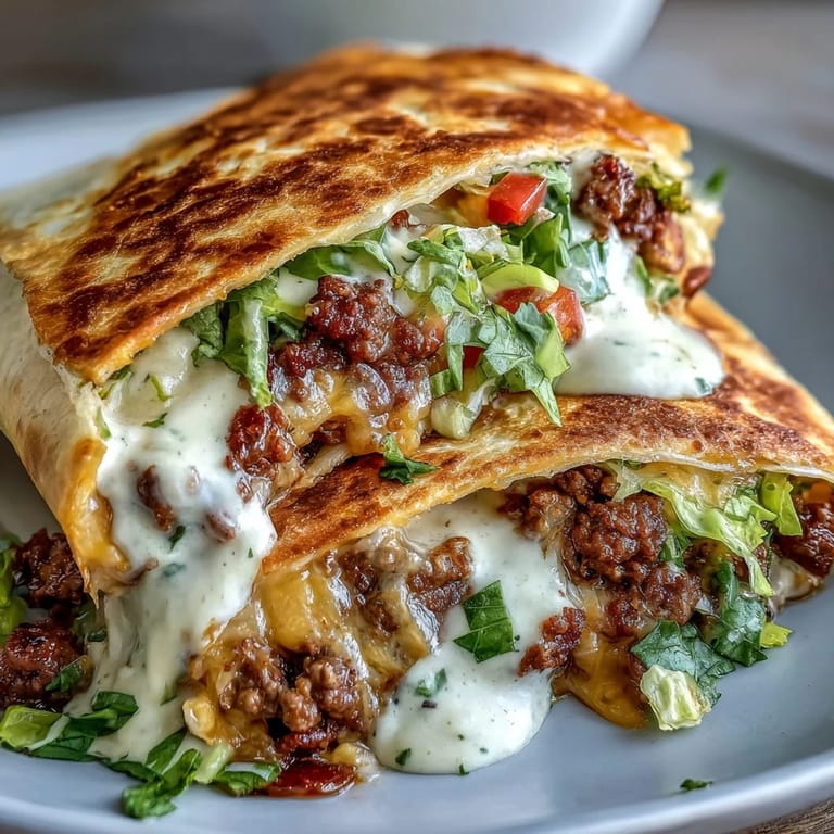 Homemade Keto Crunchwraps served with sour cream and jalapeños on a rustic wooden table.