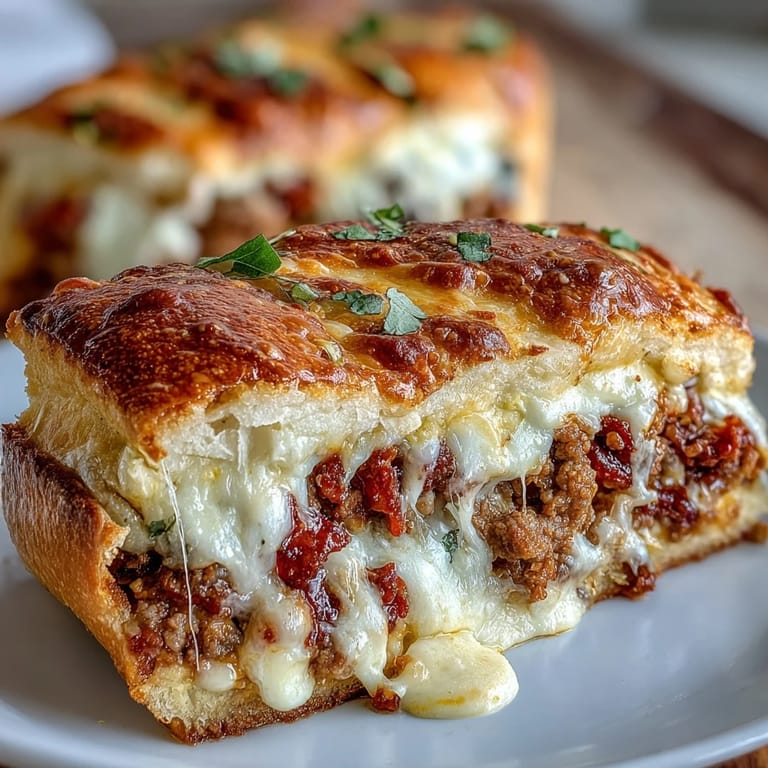 Golden high-protein pepperoni stromboli served with a bowl of warm marinara for dipping. 