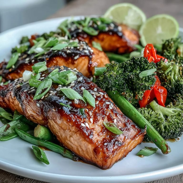Easy dinner of Sheet Pan Teriyaki Salmon with Broccoli and Snap Peas, featuring tender fish and crisp, caramelized vegetables.