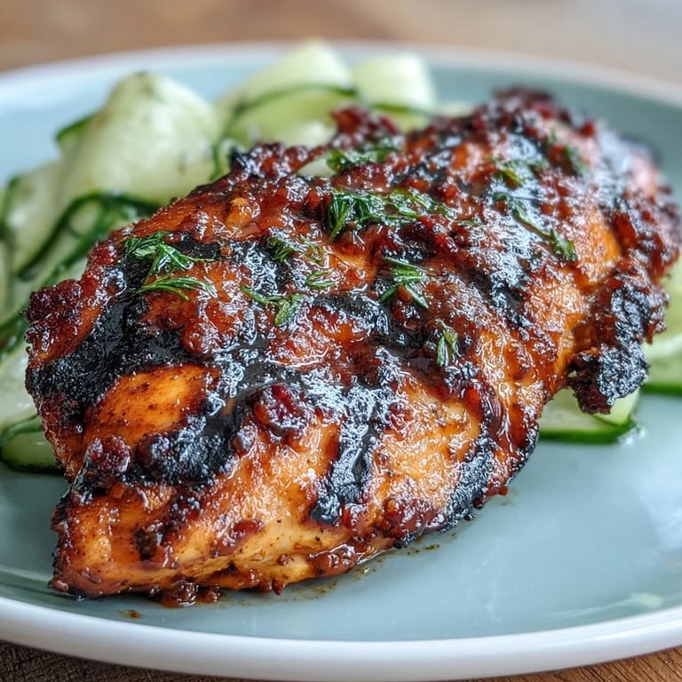 Light and refreshing cucumber noodle salad topped with juicy chili-lime grilled chicken, packed with crisp veggies and zesty flavors.  