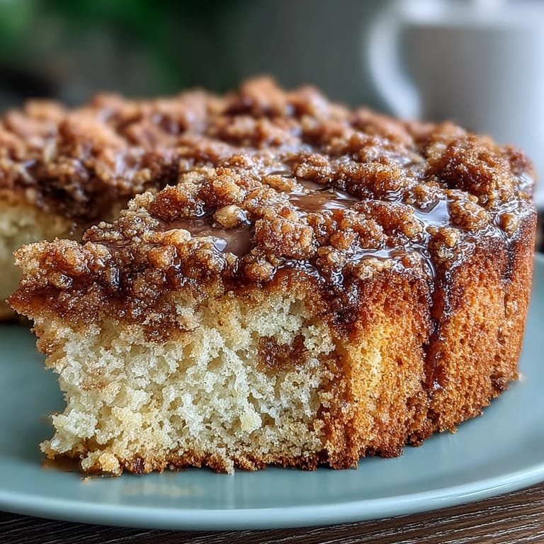 3. Classic American coffee cake baked to golden perfection, featuring rich cardamom flavor and a sweet, crumbly brown sugar topping.
