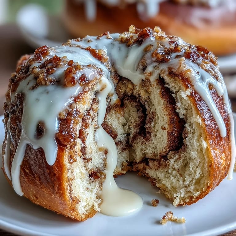 Golden baked bagels with a sweet cinnamon swirl and a smooth vanilla Greek yogurt glaze, ideal for meal prep.  