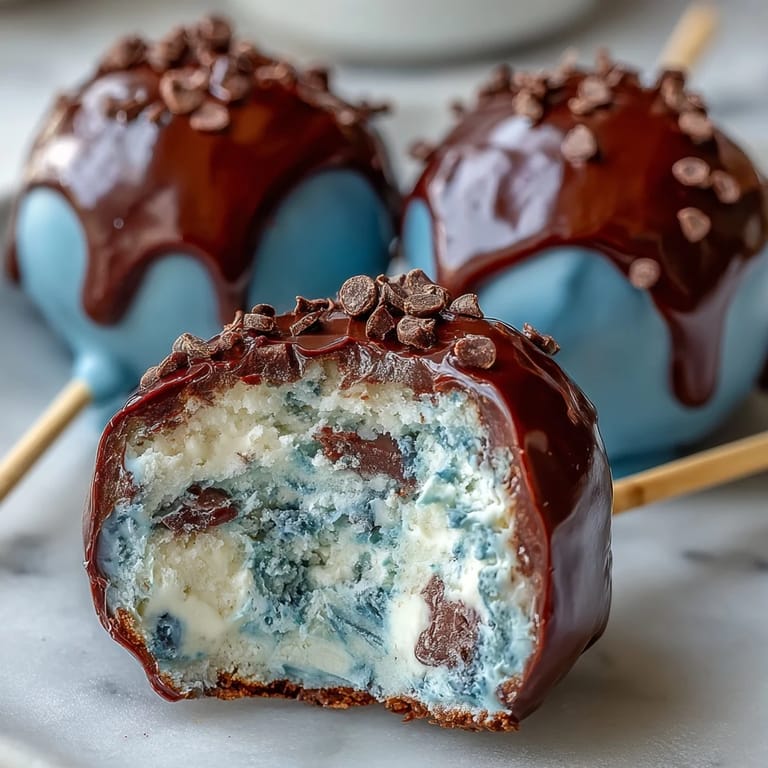 Festive Robins Egg Blue Cake Pops, each bite-sized treat coated in pastel blue and speckled for a springtime dessert display.