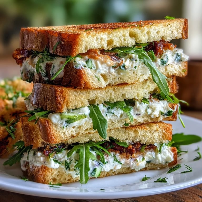 Delicate finger sandwiches filled with tangy lemon butter, crisp cucumber slices, and fresh herbs, perfect for a springtime tea gathering.