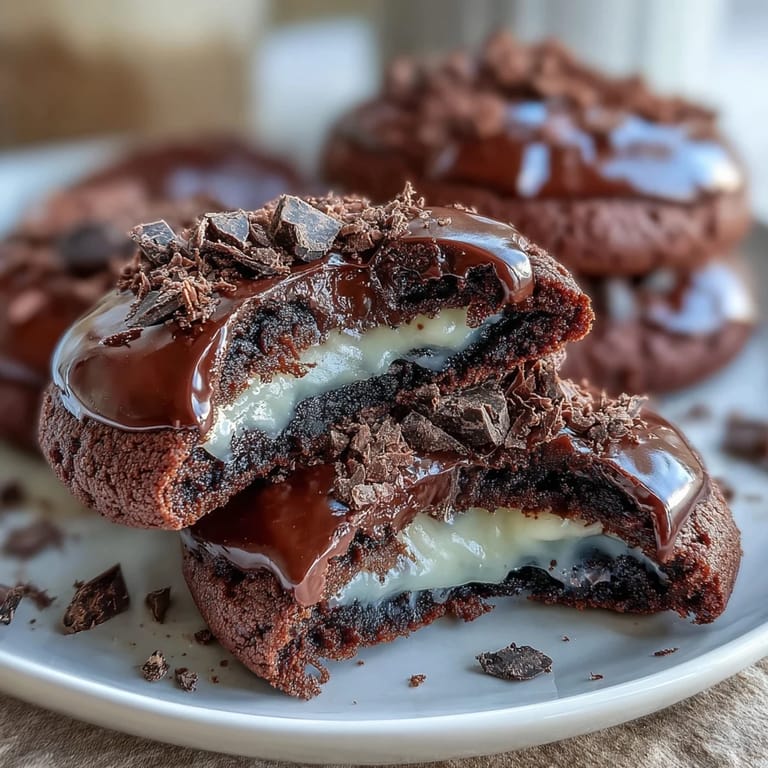 ALT text 2: Decadent cookies blending dark cocoa, vanilla, and milk for a mysterious, melt-in-your-mouth dessert experience.  