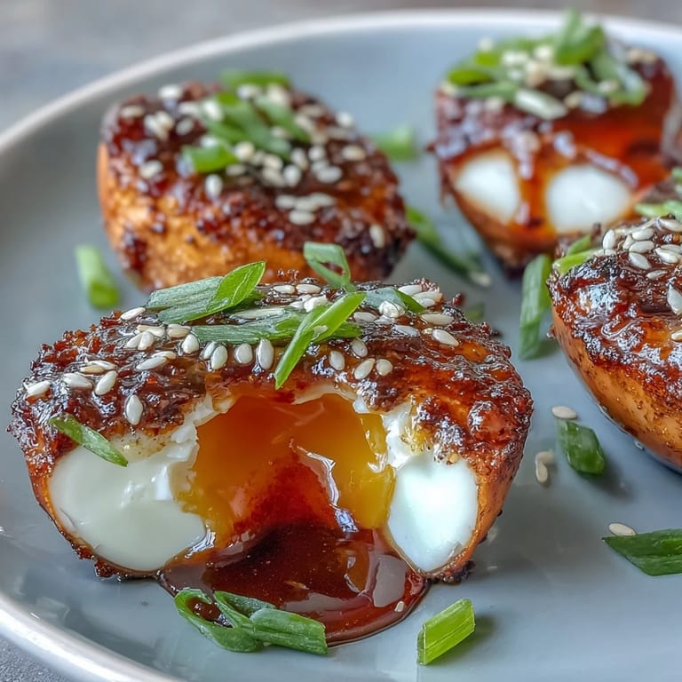 Flavorful spicy miso eggs, perfect as a ramen topping or protein-rich snack.  