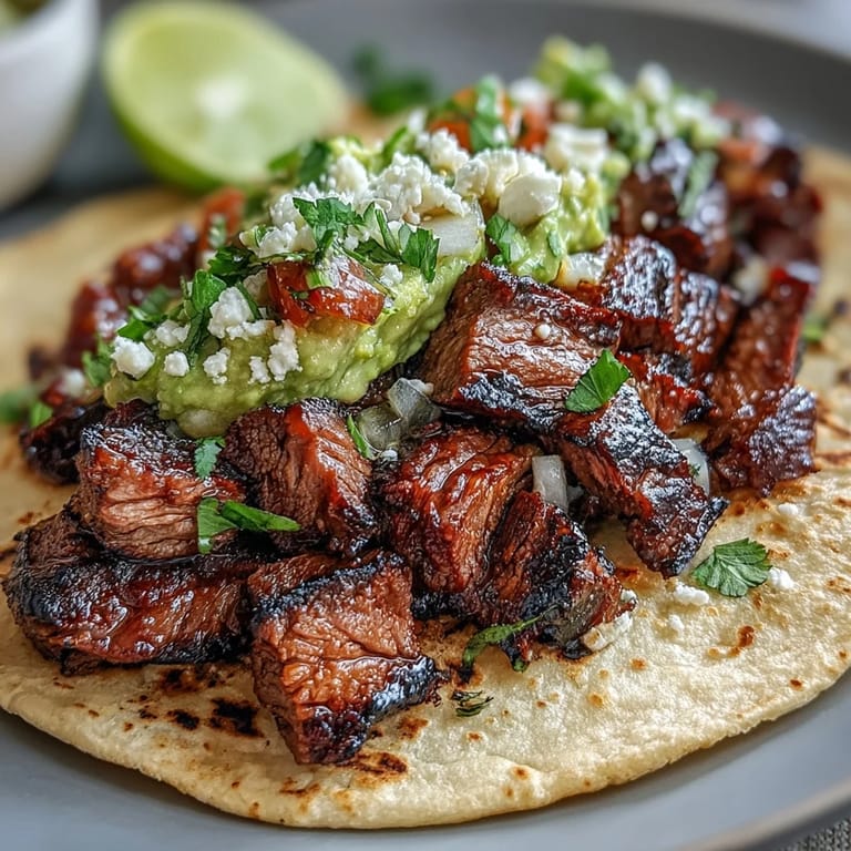 Festive taco bar with seasoned carne asada, warm tortillas, and all your favorite fixings.