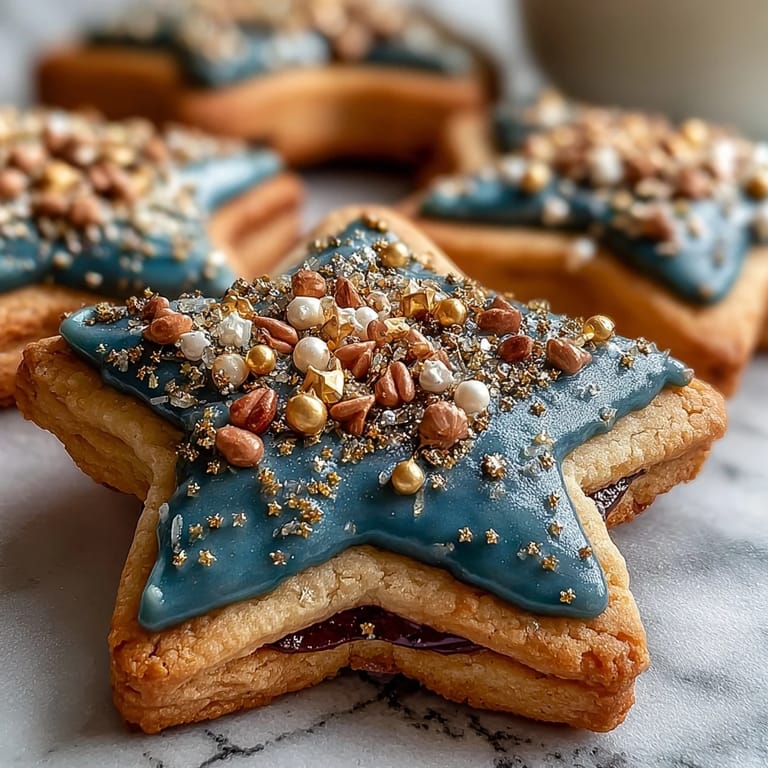 Buttery Gemini Zodiac Cookies with bright star royal icing, perfect festive treat.