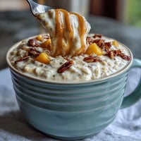 Creamy mango lassi overnight oats with fresh mango and cardamom, perfect for a tropical breakfast.
