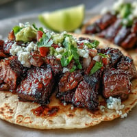 Juicy carne asada grilled for Cinco de Mayo street taco bar, ready to assemble.